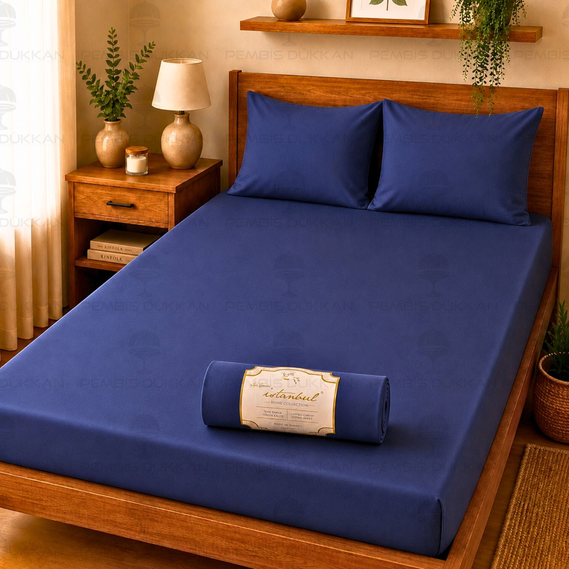 Ranforce Fitted Çarşaf Set 180x200 cm İndigo