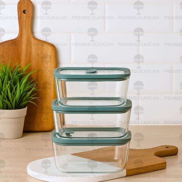 GRİ 470ML SİLİKON VAKUMLU, CAM SAKLAMA KABI (3H01G)