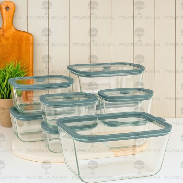 GRİ 470ML SİLİKON VAKUMLU, CAM SAKLAMA KABI (3H01G)