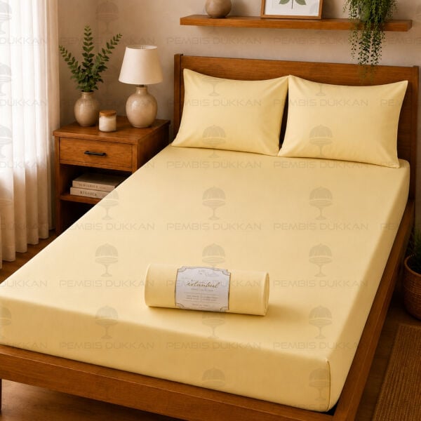 Ranforce Fitted Çarşaf Set 180x200 cm Sarı