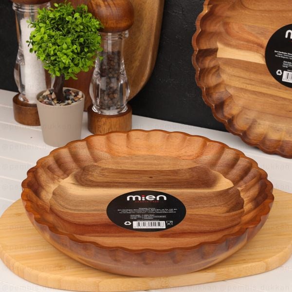 AKASYA TIRTIKLI YUVARLAK DERİN 25CM SALATA & MEZE SERVİS (7B127)