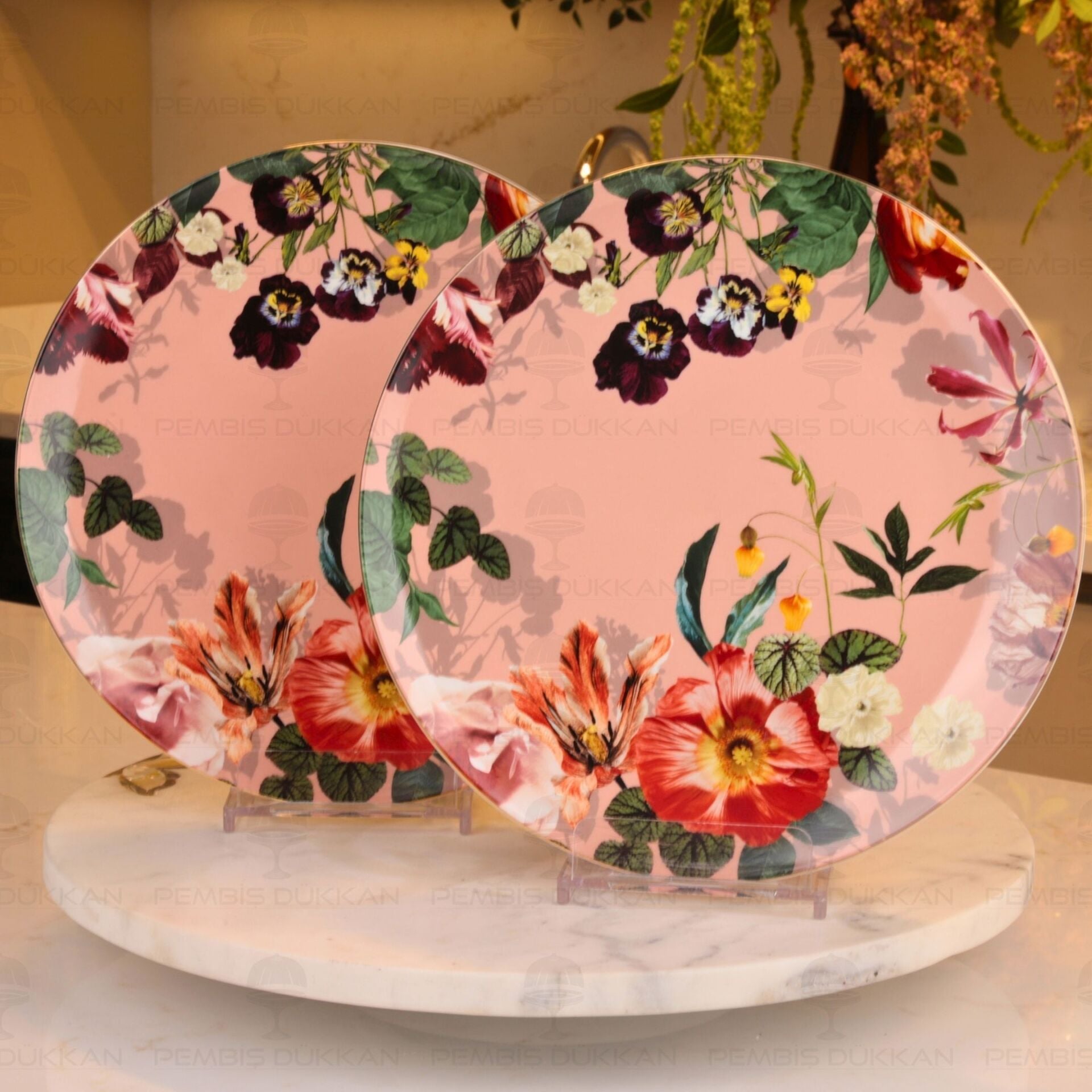 La Maison 2li Pembe Servis Tabağı 27cm