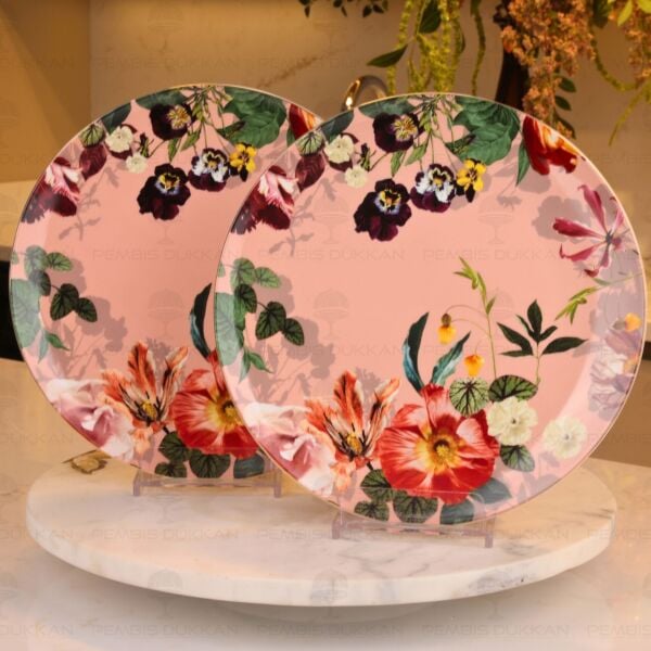 La Maison 2li Pembe Servis Tabağı 27cm