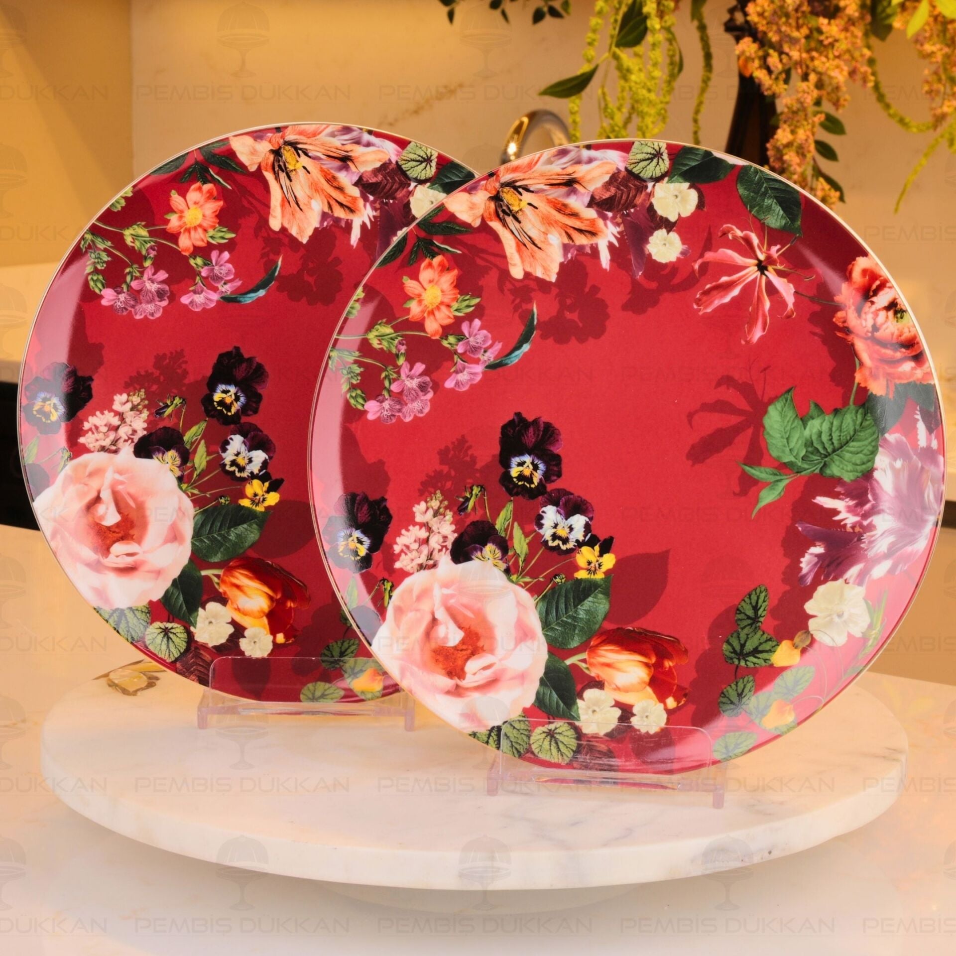 La Maison 2li Bordo Servis Tabağı 27cm