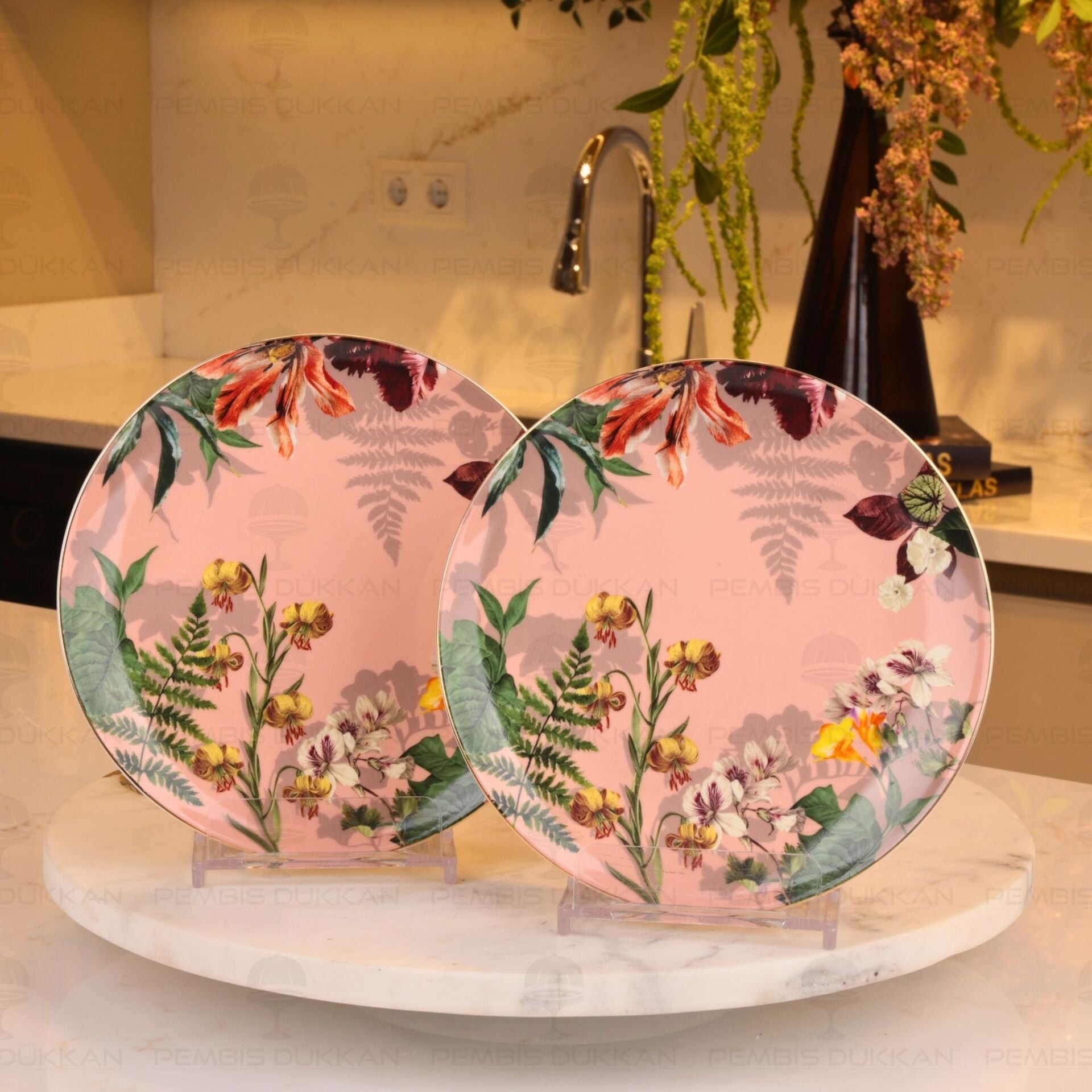 La Maison 2li Pembe Tatlı Tabağı 20cm