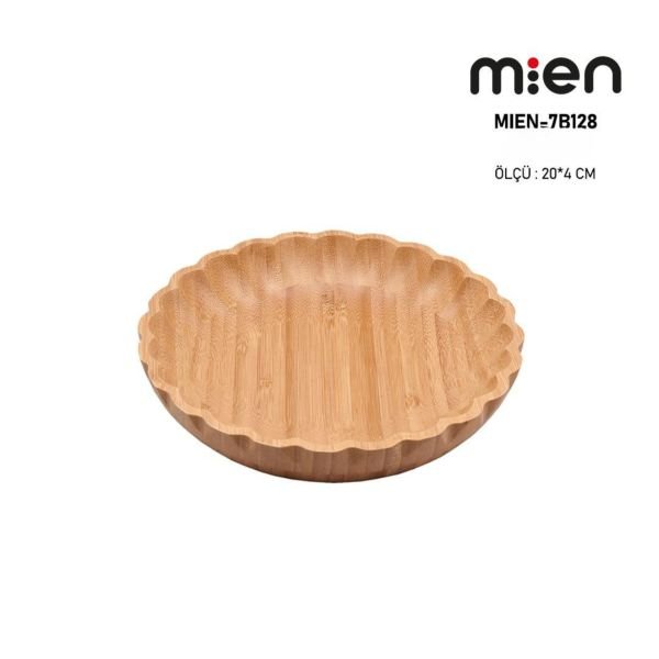 BAMBU TIRTIKLI KENARLI 20 CM KASE (7B128)
