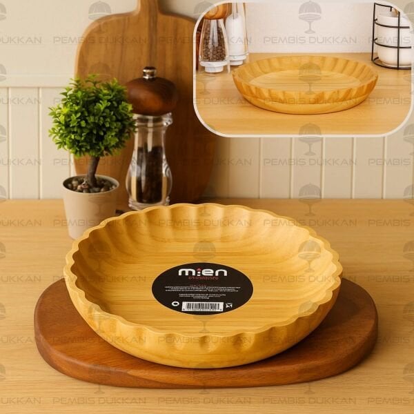 BAMBU TIRTIKLI KENARLI 25 CM KASE (7B129)