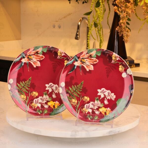 La Maıson 2li Bordo Tatlı Tabağı 20cm