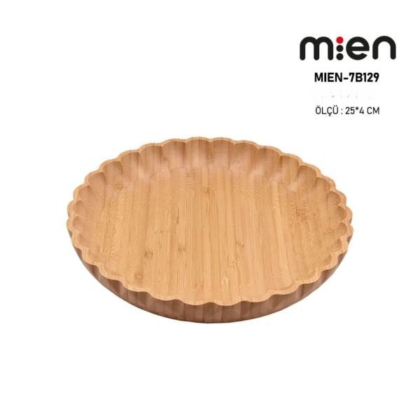 BAMBU TIRTIKLI KENARLI 25 CM KASE (7B129)