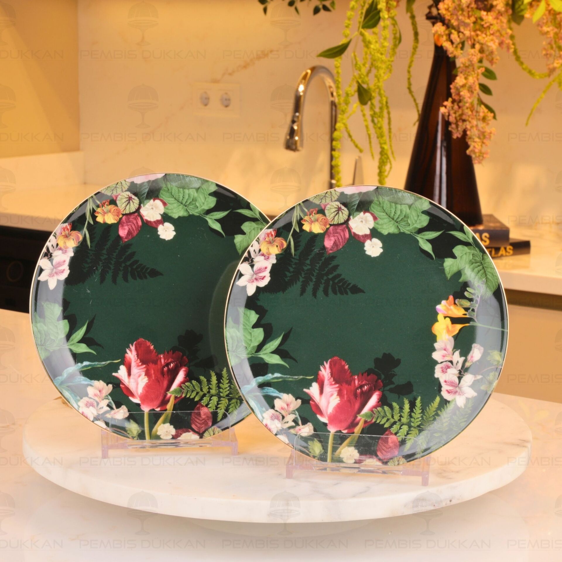 La Maison 2li Yeşil Tatlı Tabağı 20cm