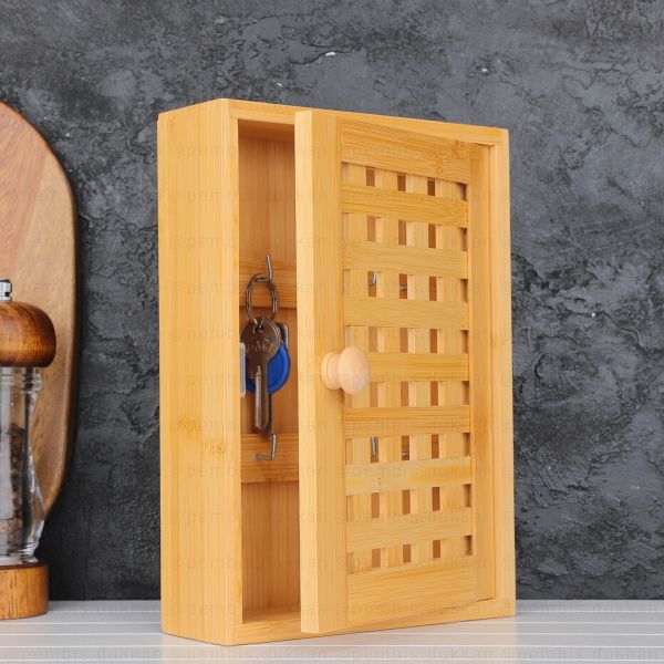 BAMBU DİKDÖRTGEN KAFES MODEL ANAHTARLIK (7B53)