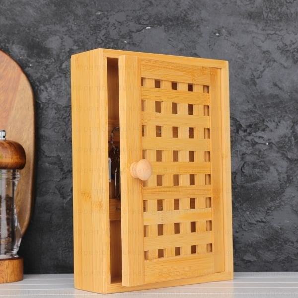 BAMBU DİKDÖRTGEN KAFES MODEL ANAHTARLIK (7B53)