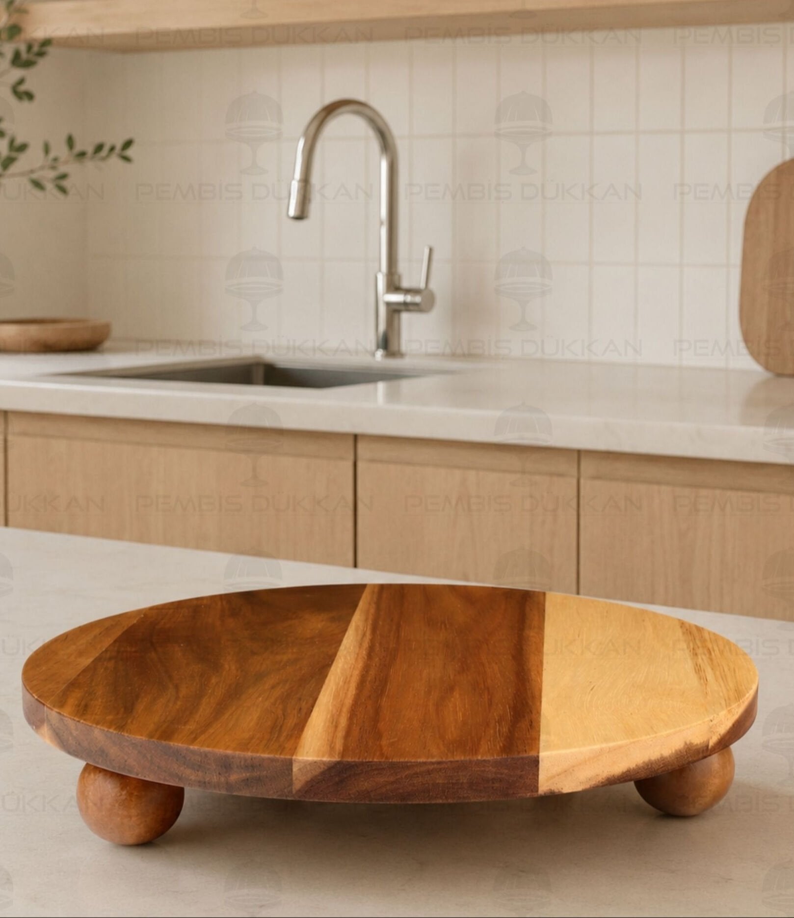 Akasya 30cm Top Ayaklı Yuvarlak Stand 76755
