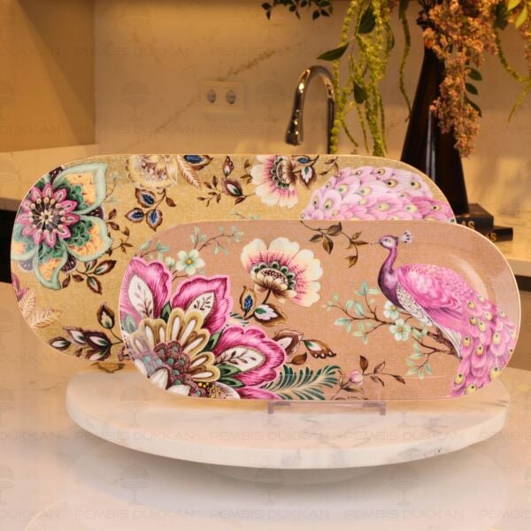 Peony 2li Oval Servis Tabağı