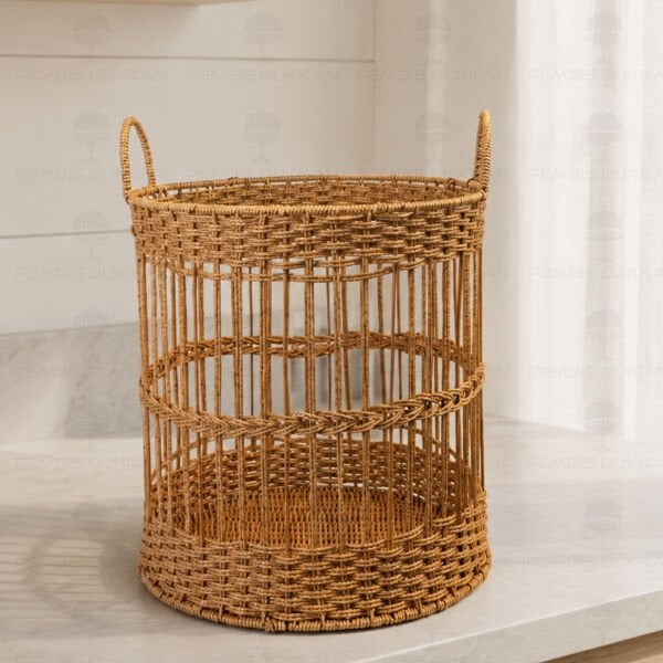 3lü Silindir Model Rattan Sepet 1720