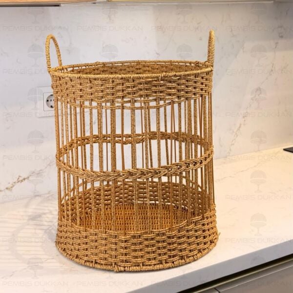 3lü Silindir Model Rattan Sepet 1720