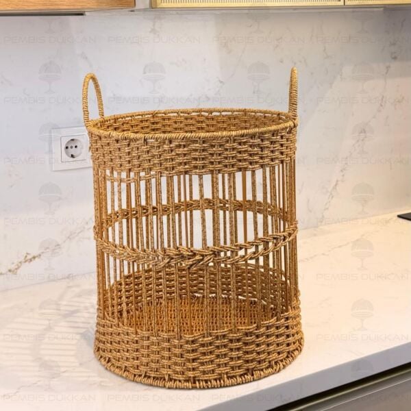 3lü Silindir Model Rattan Sepet 1720