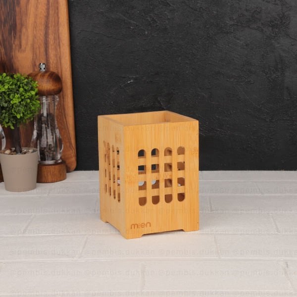 BAMBU KÜÇÜK KEPÇELİK & KAŞIKLIK - KALEMLİK (664)