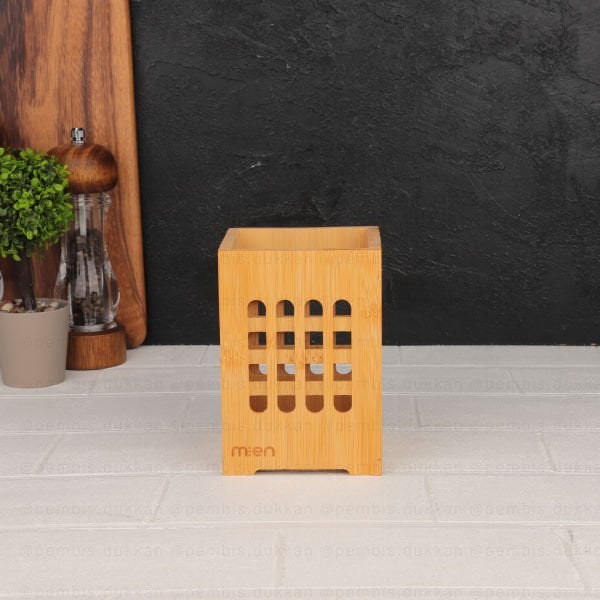 BAMBU KÜÇÜK KEPÇELİK & KAŞIKLIK - KALEMLİK (664)