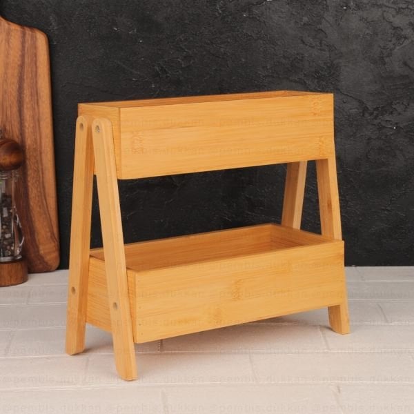 MN BAMBU 2 KATLI ORGANİZER RAF (7B52)