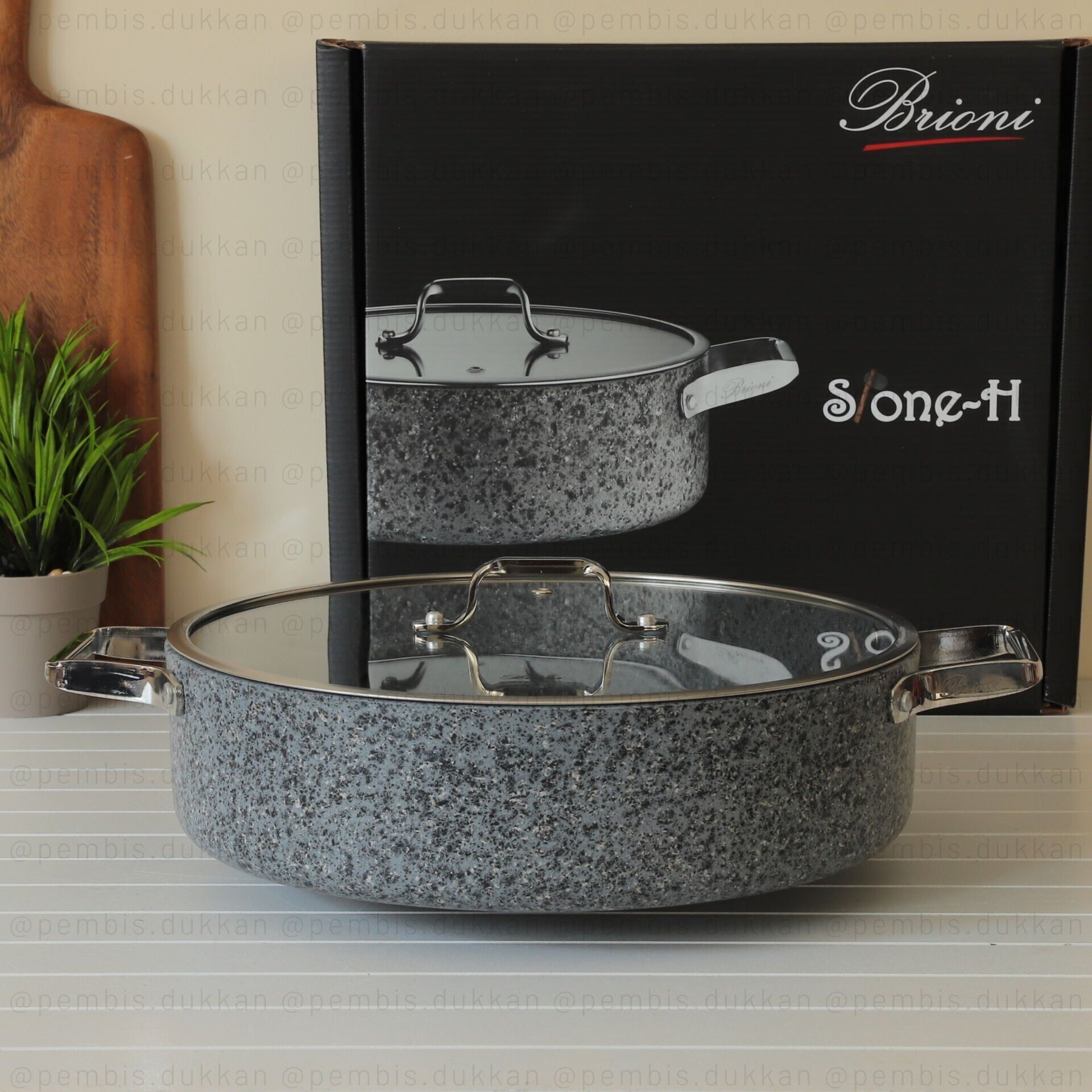 BRİONİ STONE-H 30 CM BASIK TENCERE