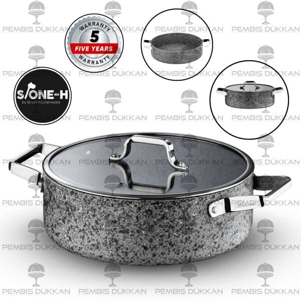 BRİONİ STONE-H 30 CM BASIK TENCERE