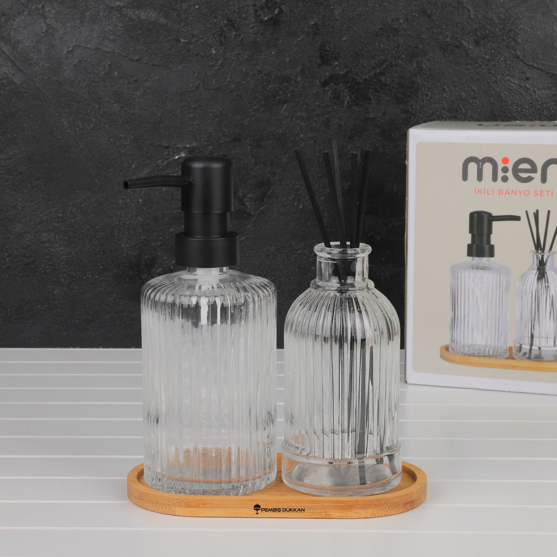 MN 2'Lİ BANYO SET BAMBU ALTLIKLI Q15