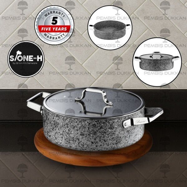 BRİONİ STONE-H 28 CM BASIK TENCERE