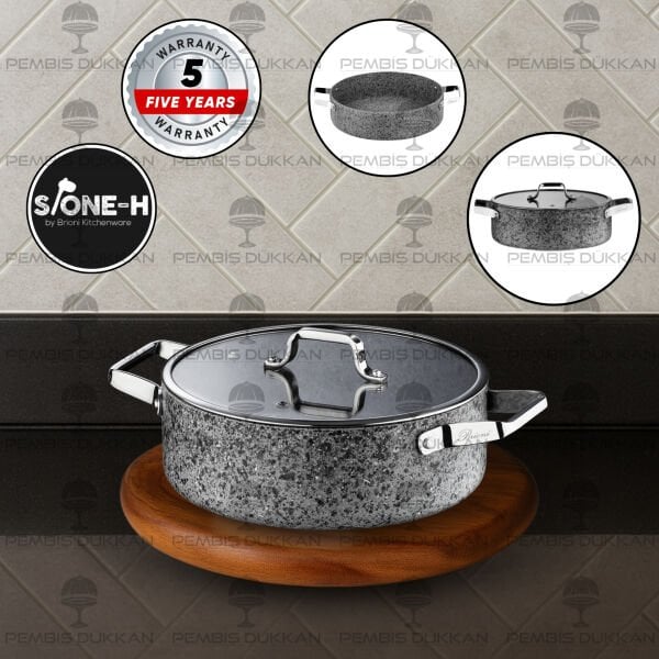BRİONİ STONE-H 26 CM BASIK TENCERE