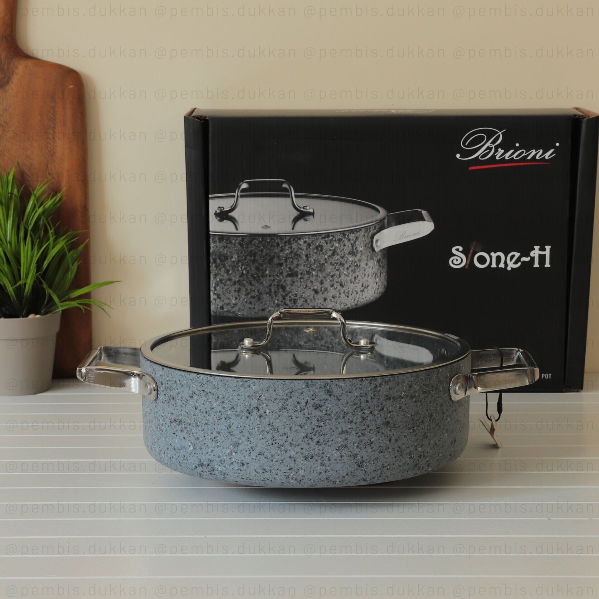 BRİONİ STONE-H 24 CM BASIK TENCERE