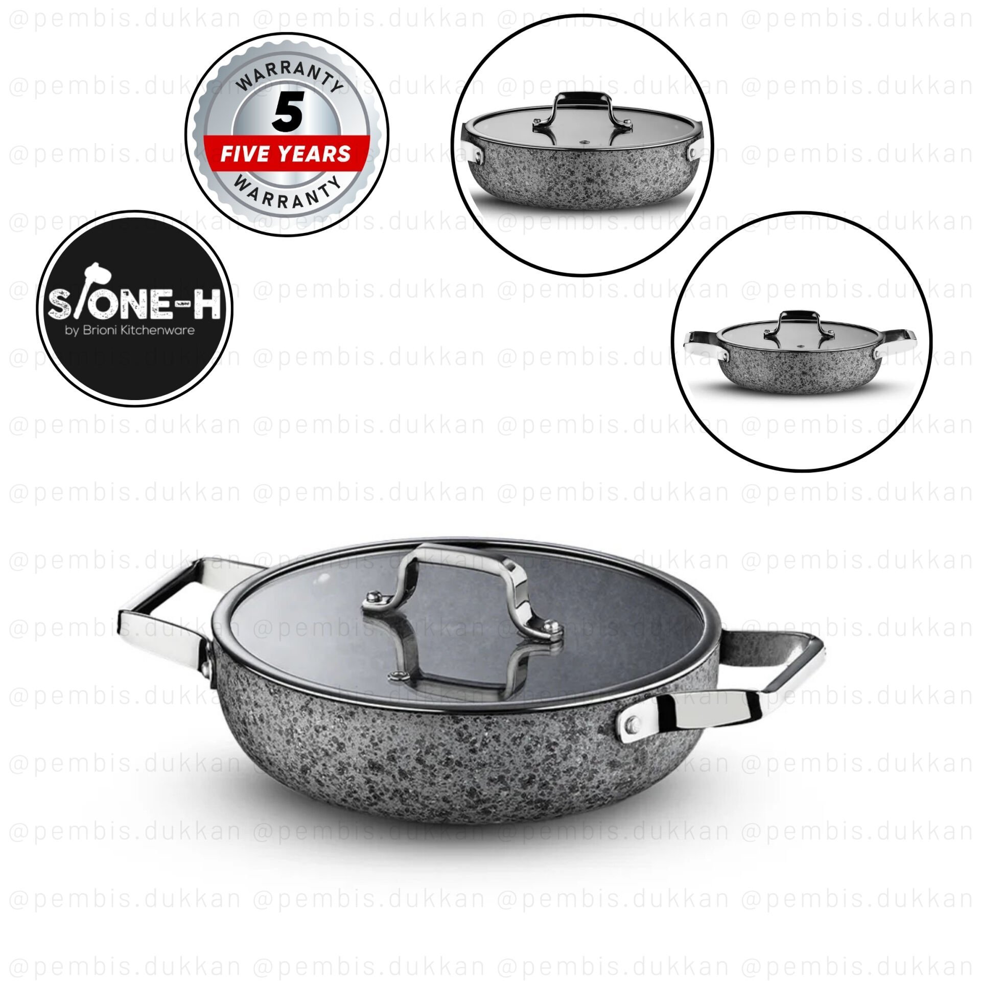 BRİONİ STONE-H 22 CM SAHAN TENCERE