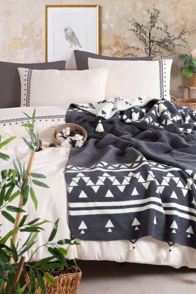 KEOPS ÇİFT KİŞİLİK BATTANİYELİ NEVRESİM TAKIMI ANTRASİT