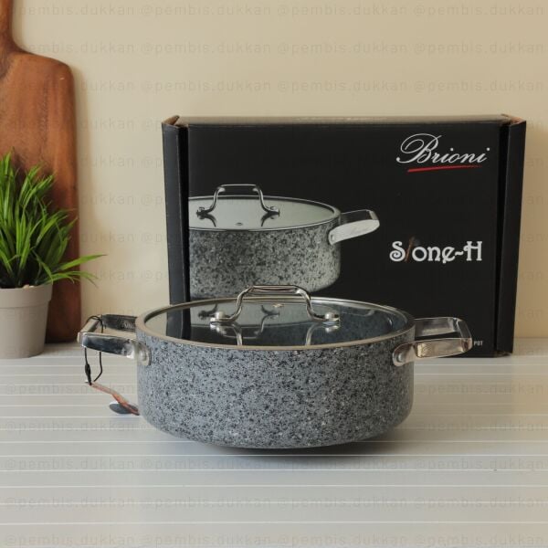 BRİONİ STONE-H 22 CM BASIK TENCERE