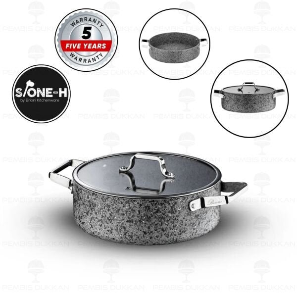 BRİONİ STONE-H 22 CM BASIK TENCERE