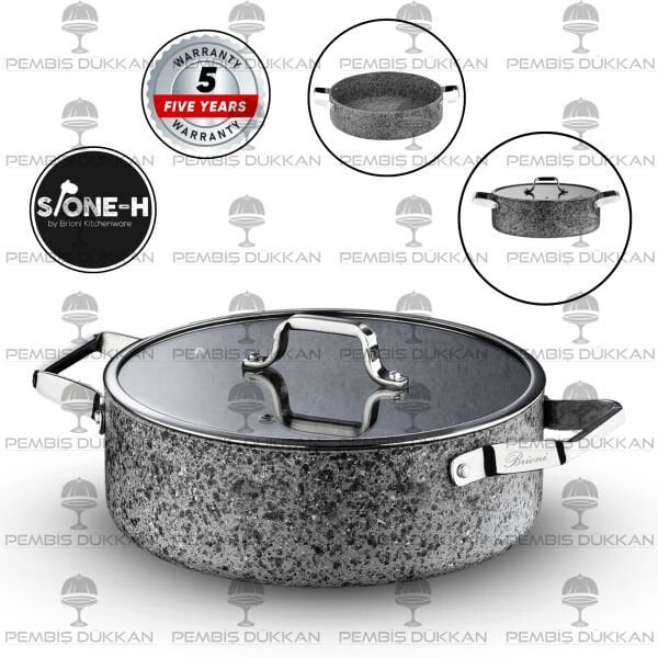 BRİONİ STONE-H 22 CM BASIK TENCERE
