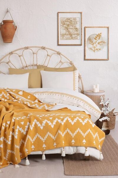 KEOPS ÇİFT KİŞİLİK BATTANİYELİ NEVRESİM TAKIMI HARDAL