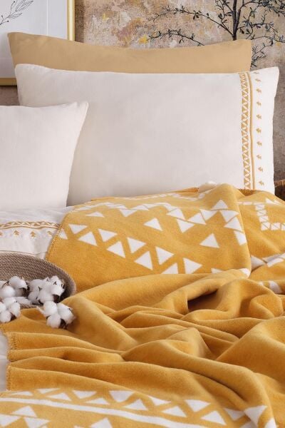 KEOPS ÇİFT KİŞİLİK BATTANİYELİ NEVRESİM TAKIMI HARDAL