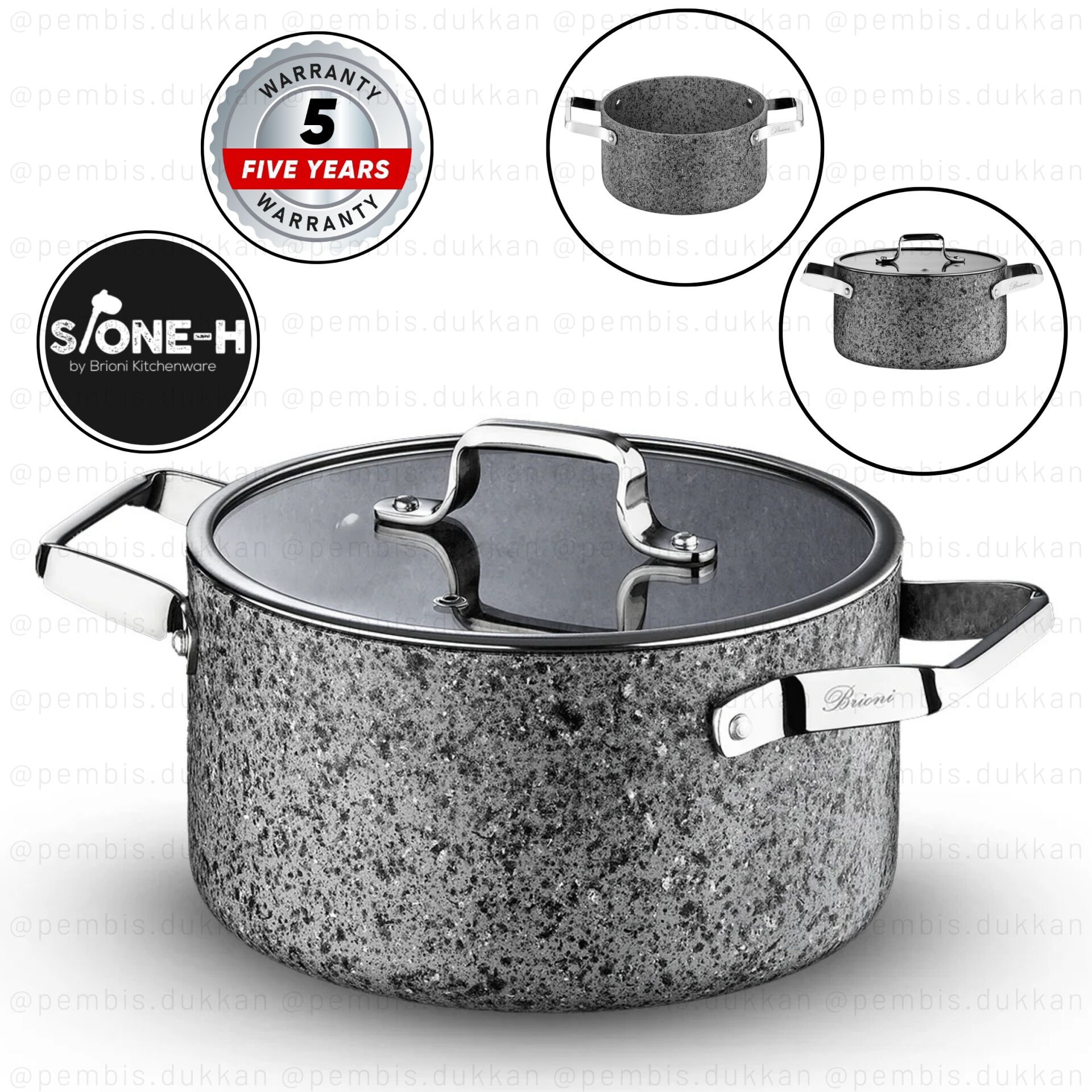 BRİONİ STONE-H 28 CM DERİN TENCERE