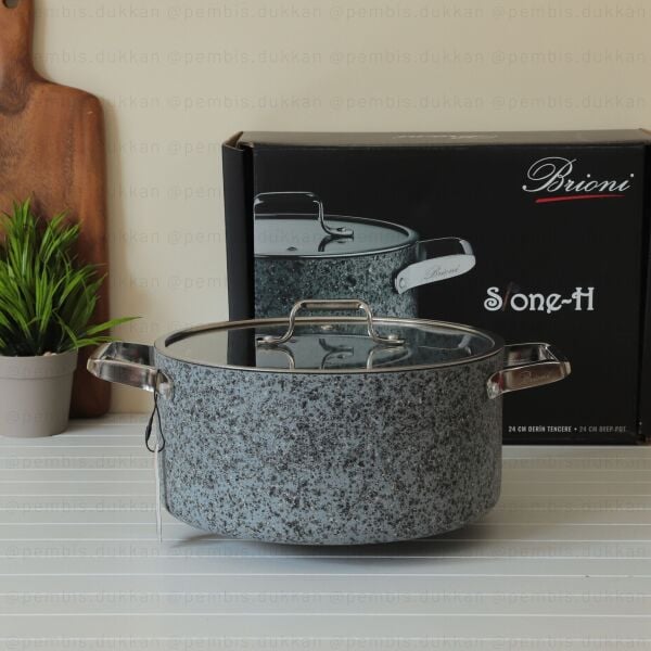 BRİONİ STONE-H 24 CM DERİN TENCERE