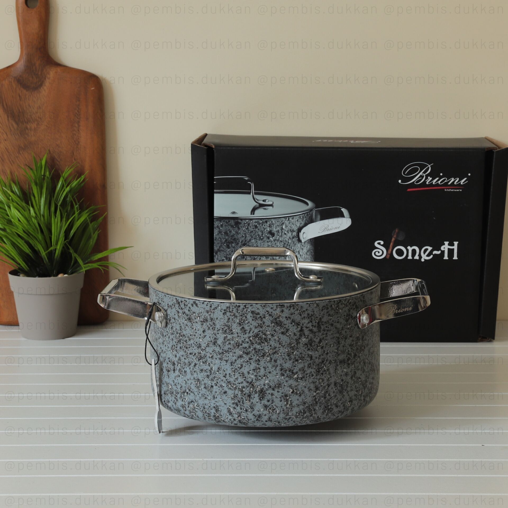 BRİONİ STONE-H 20 CM DERİN TENCERE