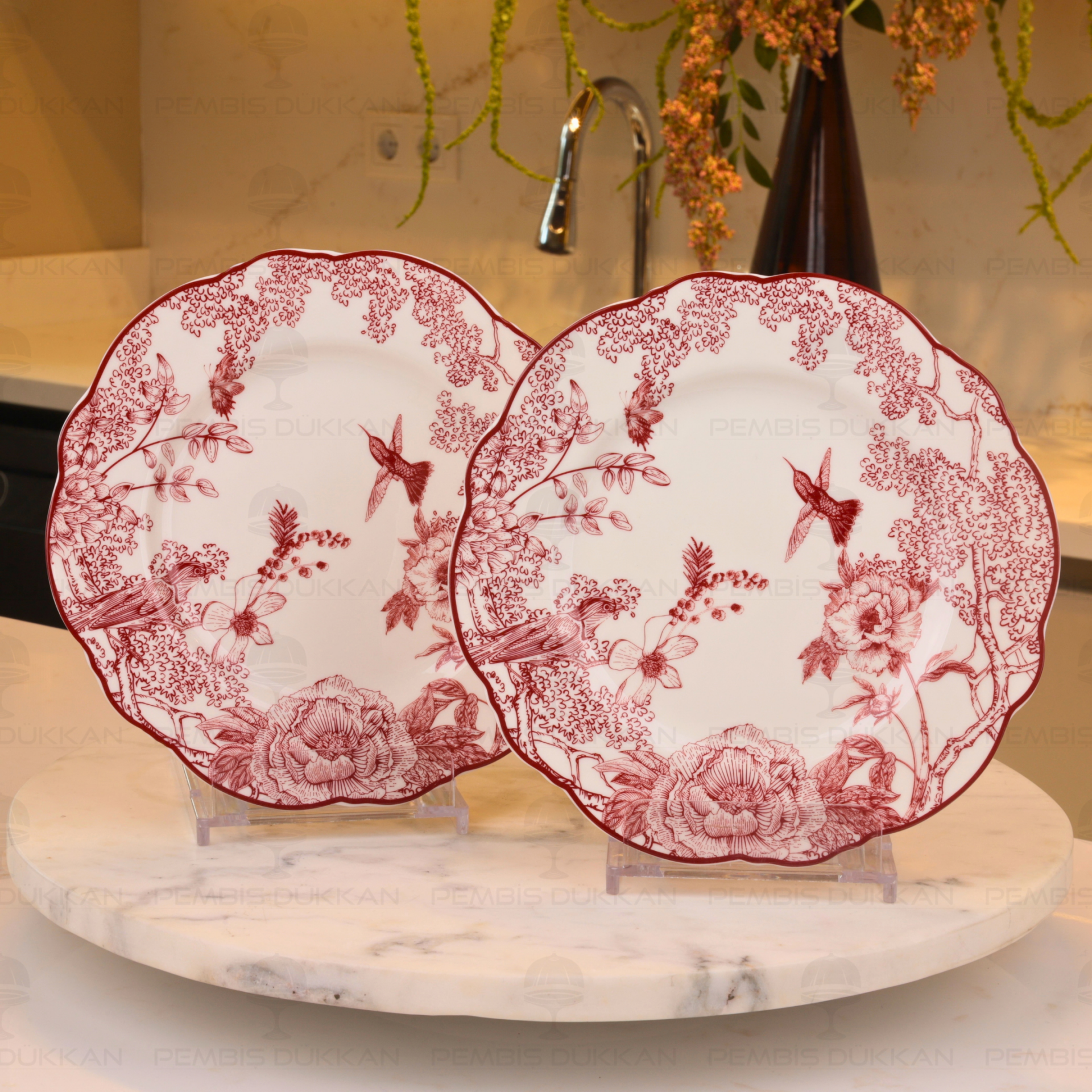Toile de Rose 2li Tatlı Tabağı 21cm