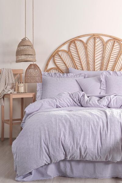 RESİTAL ÇİFT KİŞİLİK BRODELİ NEVRESİM TAKIMI - LEYLAK