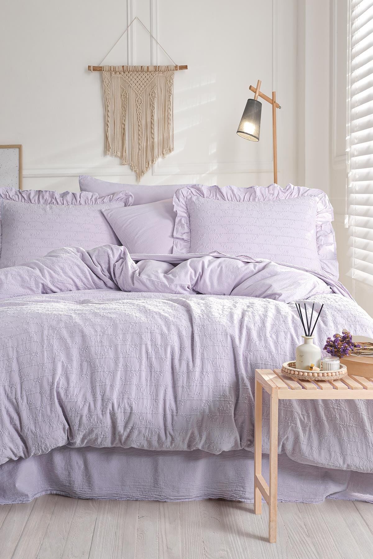 RESİTAL ÇİFT KİŞİLİK BRODELİ NEVRESİM TAKIMI - LEYLAK