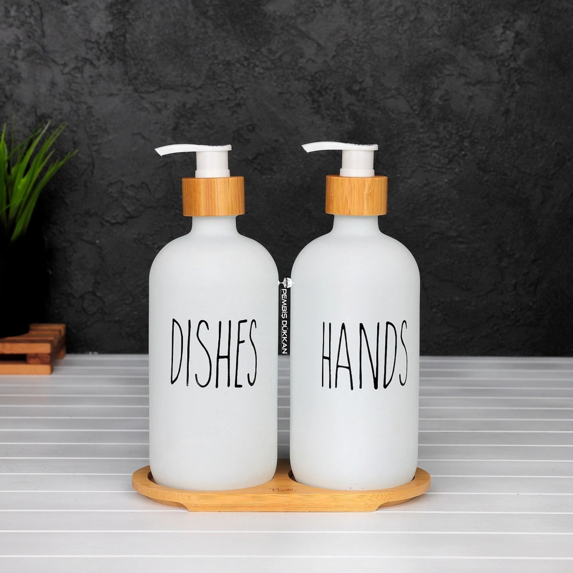 2'Lİ DİSHES+HANDS BEYAZ SABUNLUK SET