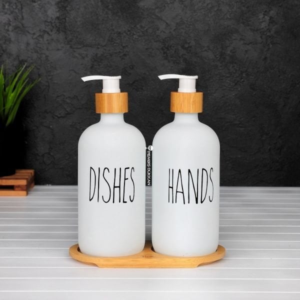 2'Lİ DİSHES+HANDS BEYAZ SABUNLUK SET
