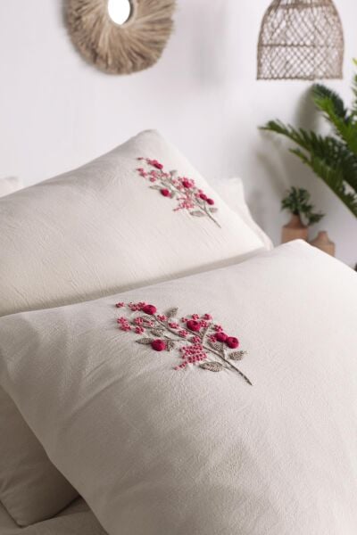 ROYAL CREST ÇİFT KİŞİLİK NEVRESİMLİ PİKE TAKIMI - KOYU BEJ