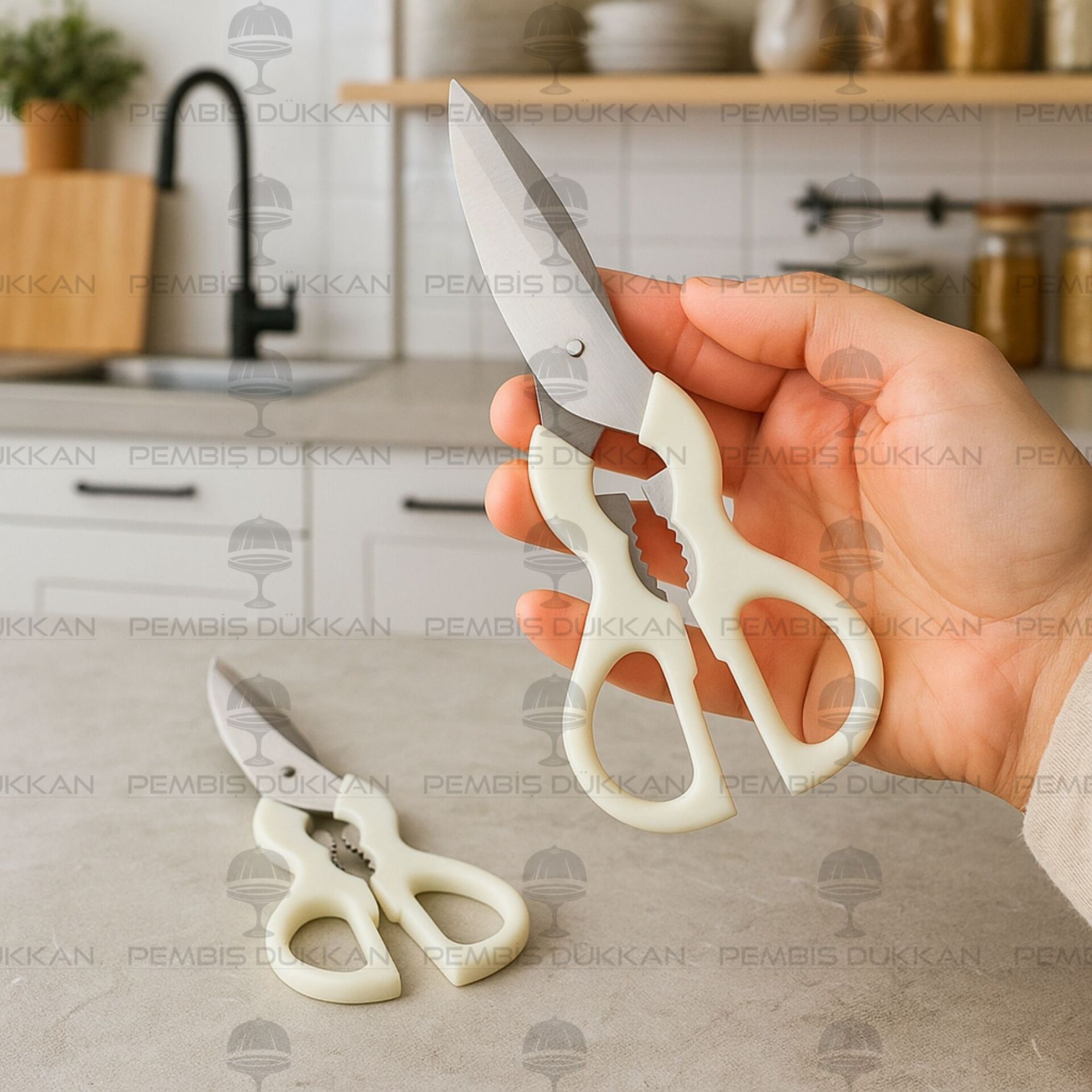 KÜÇÜK KREM SAPLI PAKET AÇMA MAKASI (TH76679)